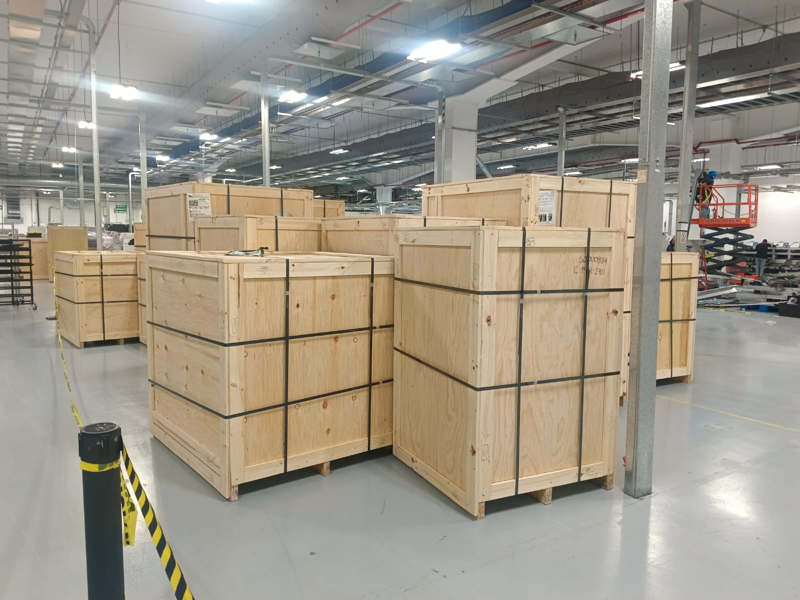 embalajes en madera para reubicacion de planta industrial